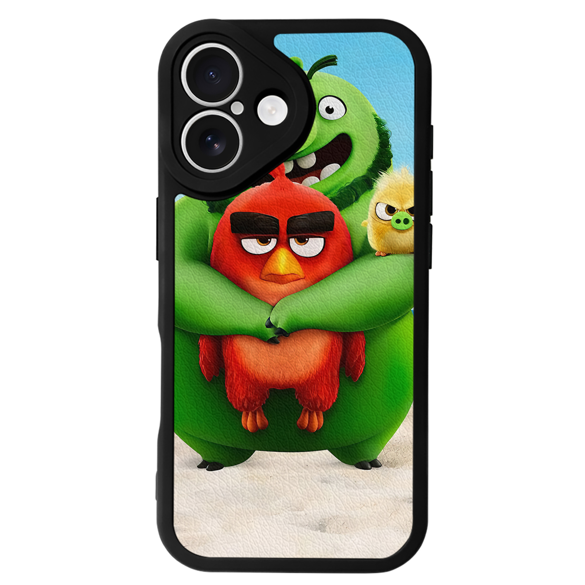 （画像用） Angry Birds アングリーバード 【iPhone 16シリーズ対応】シリコンスマホケース（レザー調） 材質：シリコン